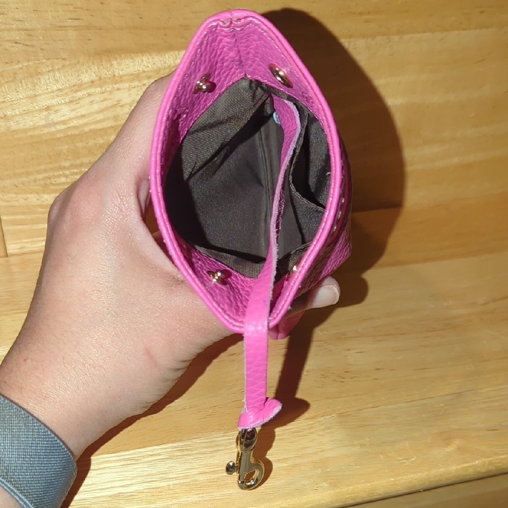 Pink Saffiano Leather Mini Tote With Key Strap - Picture 4 of 4